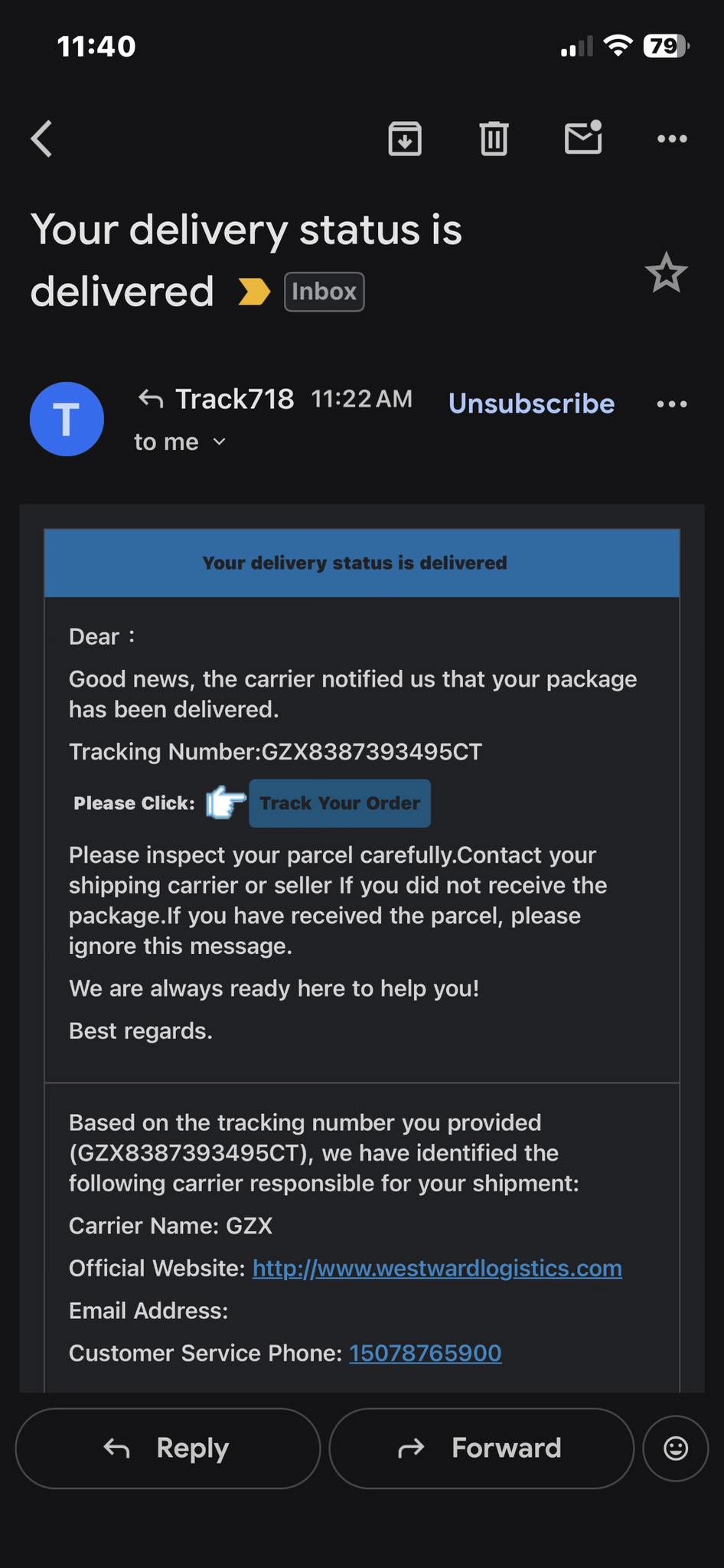 Scammer base out china I check the page and number number fake
