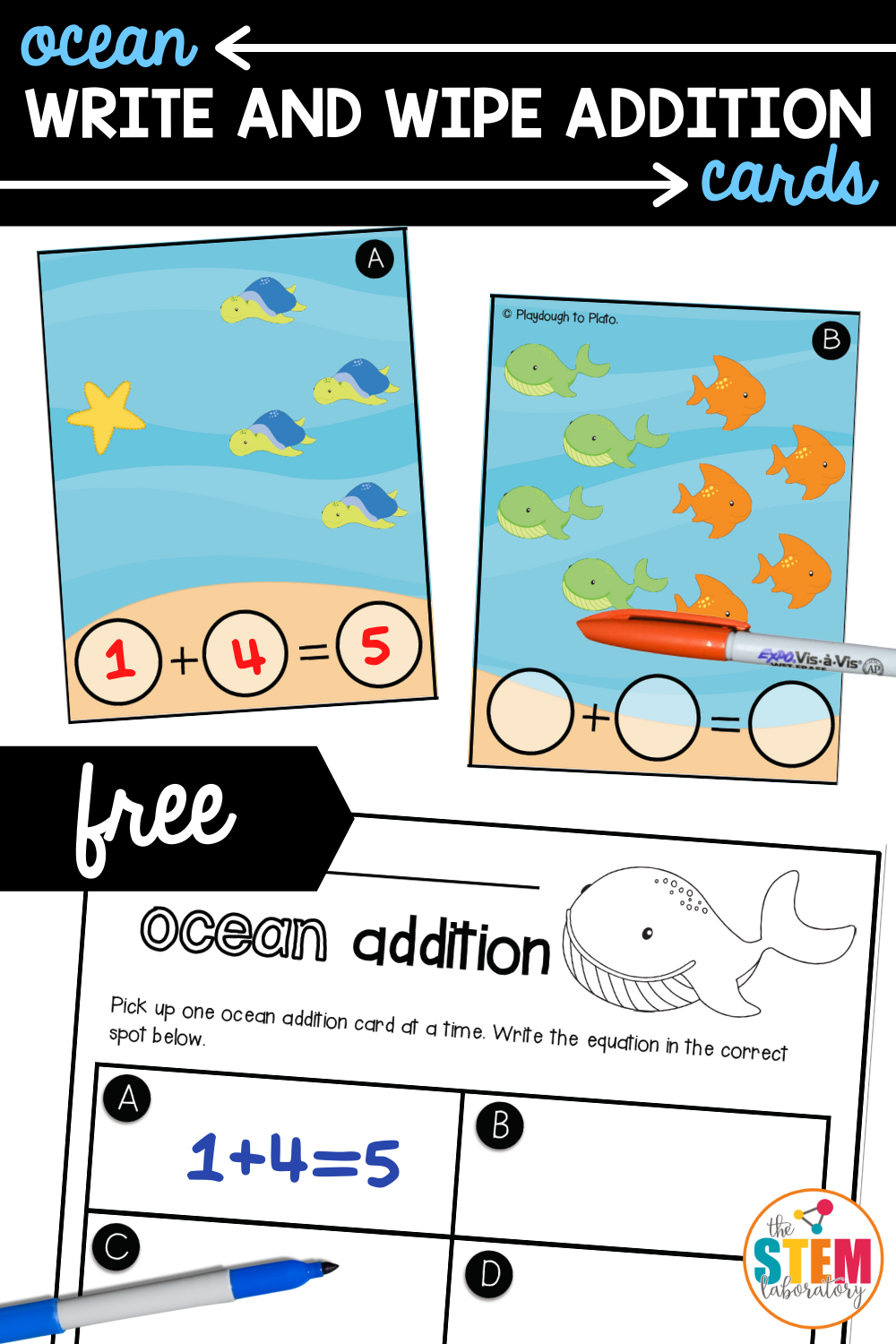 🌊 FREE Ocean Write and Wipe Addition... - The STEM Laboratory | Facebook