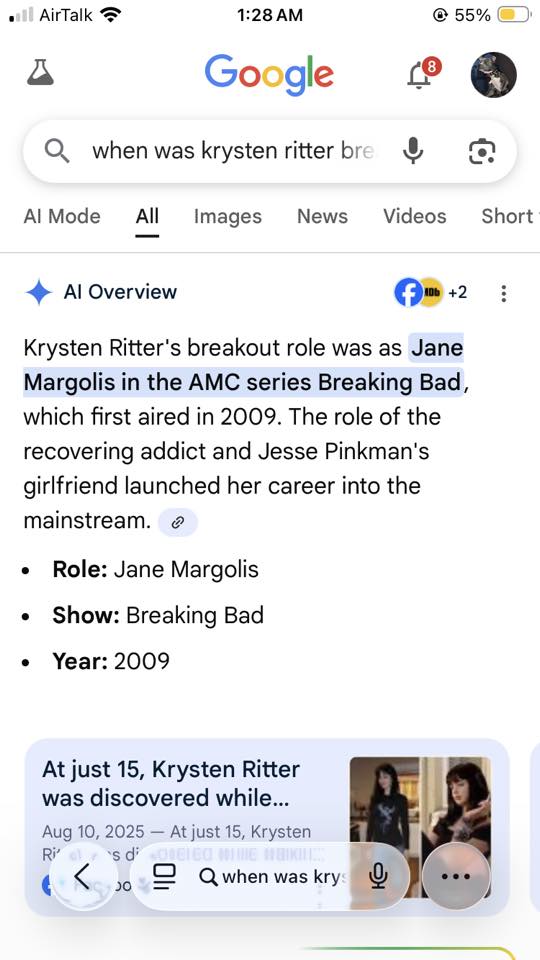 Breaking - At just 15, Krysten Ritter was discovered while walking ...