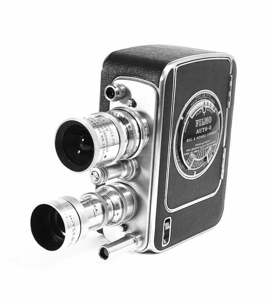 Camera - Bell & Howell Filmo Auto 8 movie camera. Used a double 8