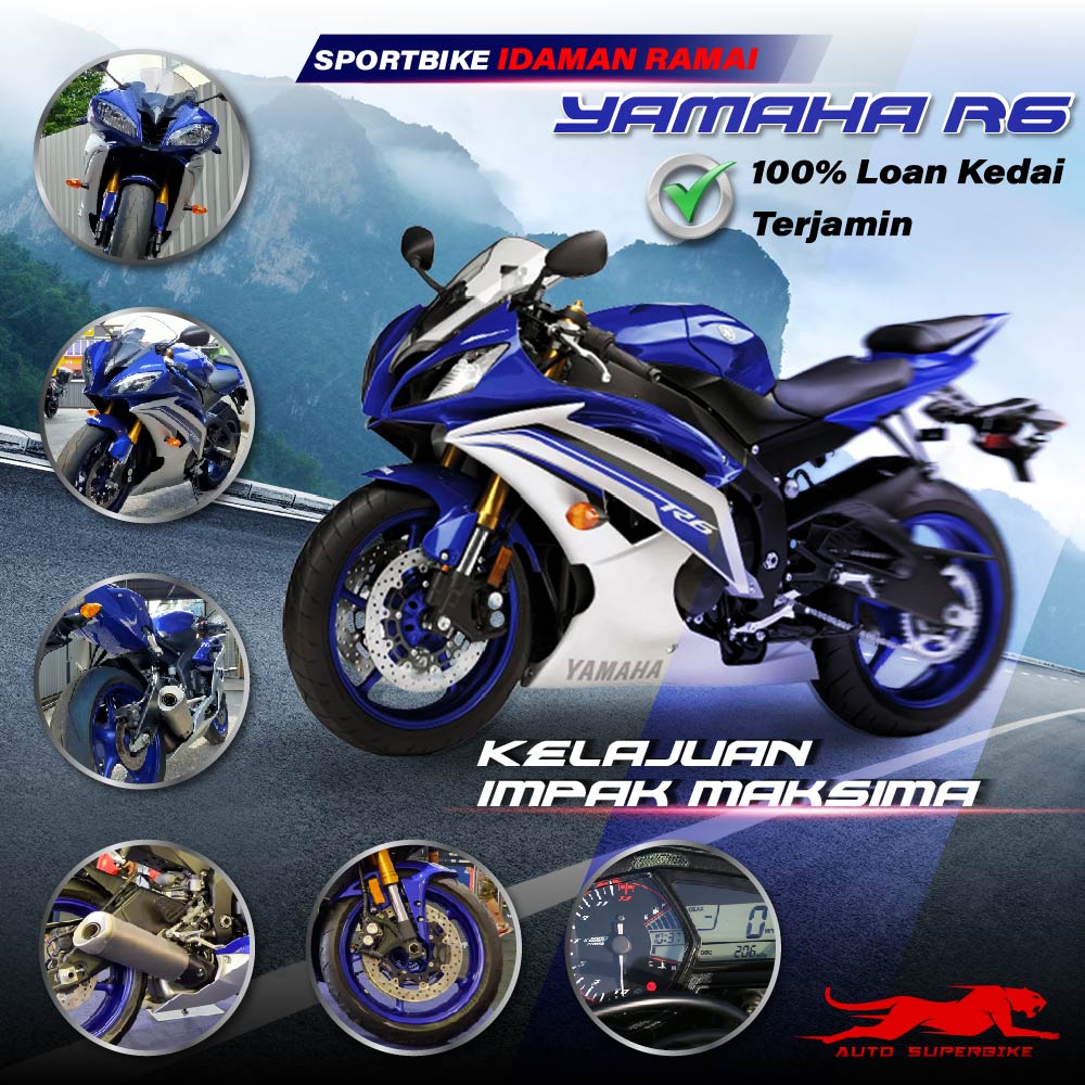 Auto Superbike - Yamaha YZF-R6 jentera sportbike IDAMAN...