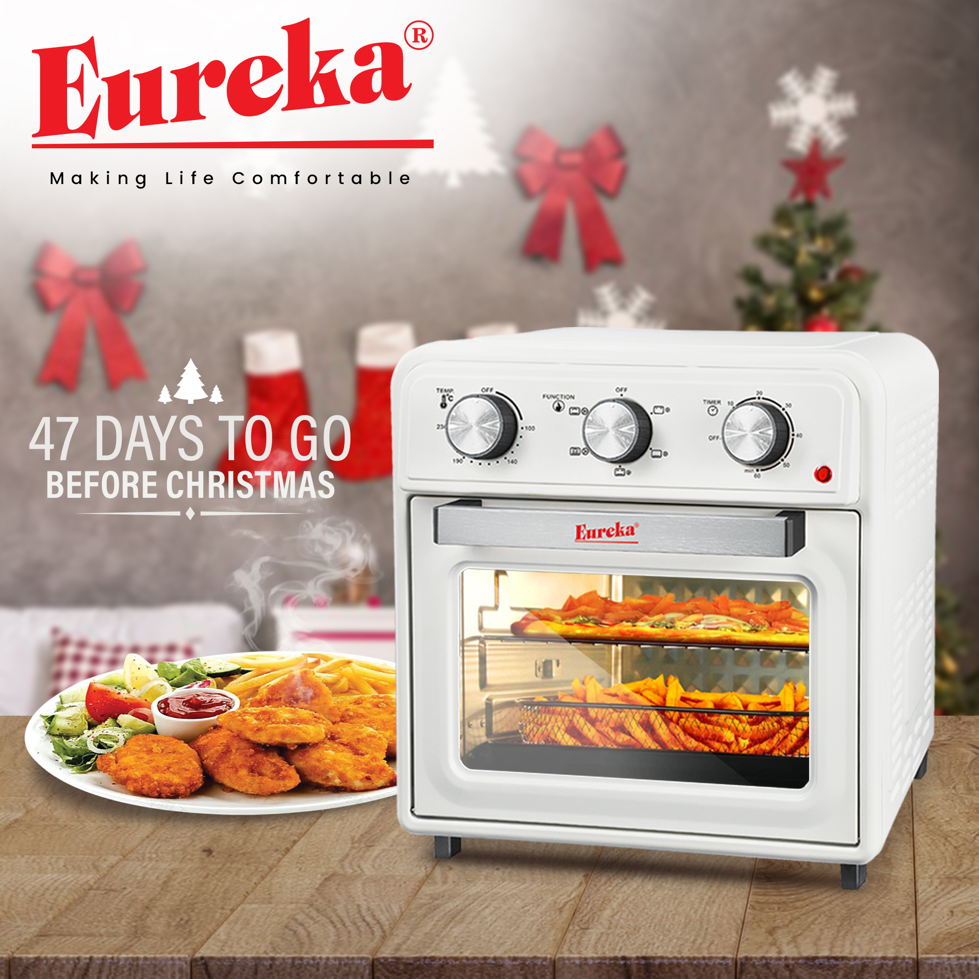 RussellHobbs Air Fry Mini Oven with its 5 cooking modes quickly