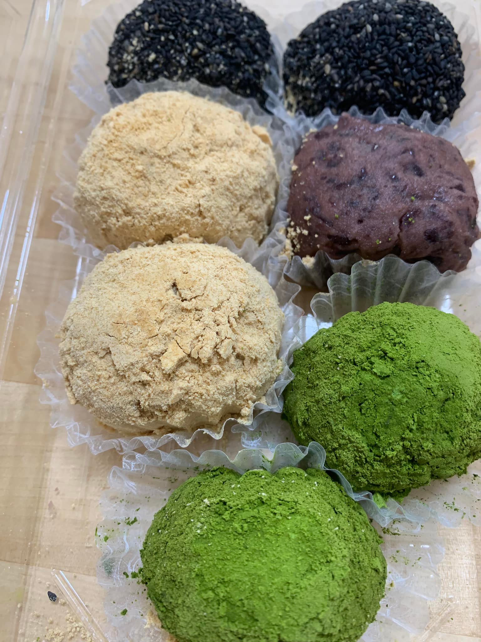 Traditional Japanese ohagi sweets for breakfast