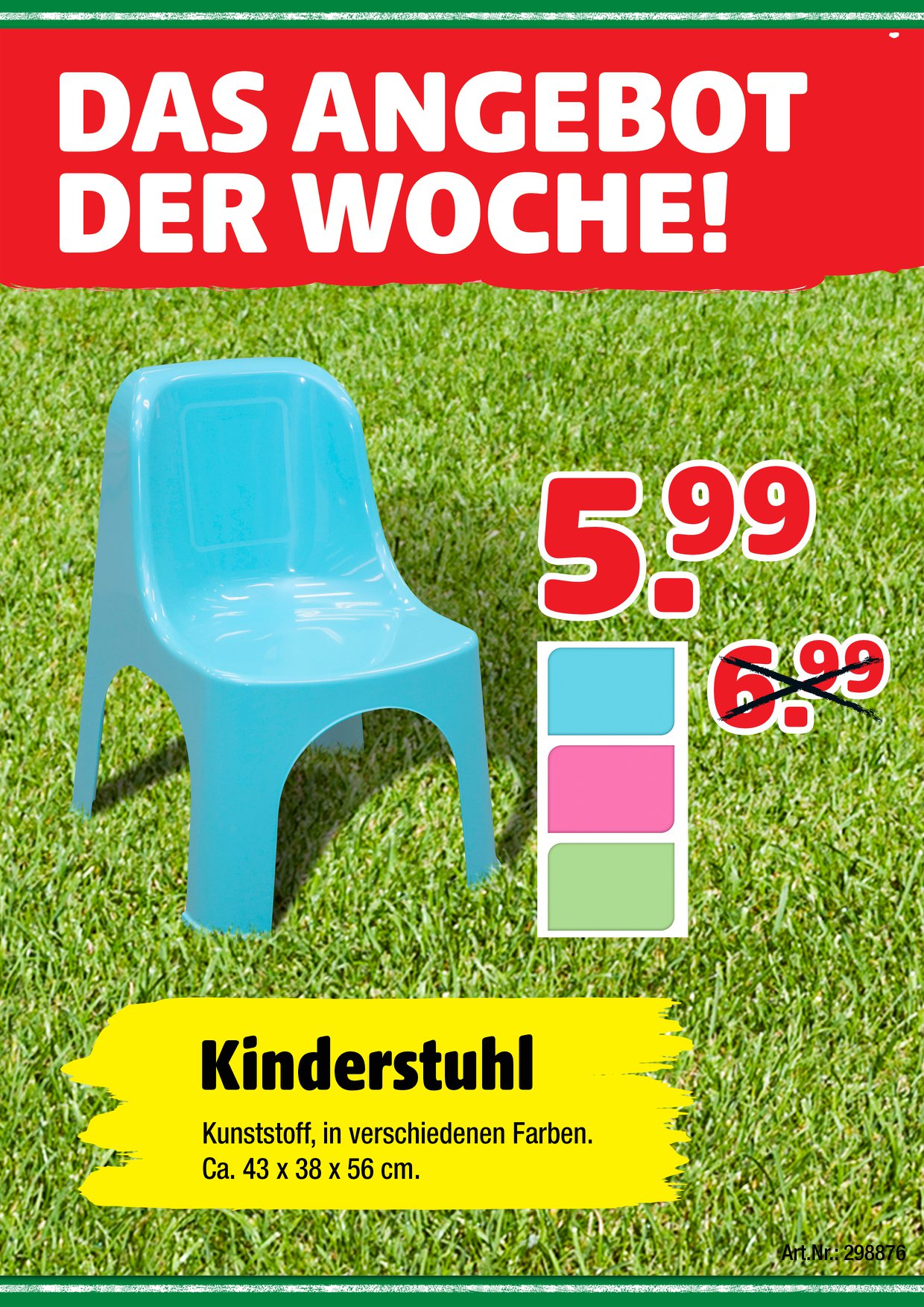 Kinderstuhl Nur 5,99 statt 6,99