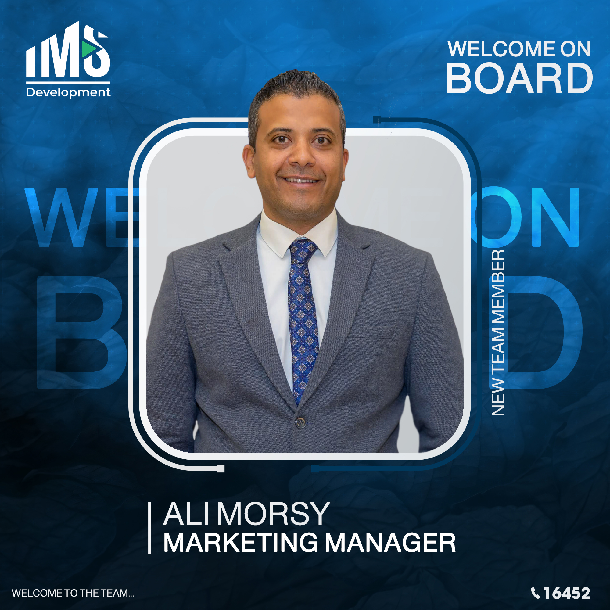 we're glad to introduce 𝐌𝐑. 𝐀𝐥𝐢 𝐌𝐨𝐫𝐬𝐲,... - IMS Developments