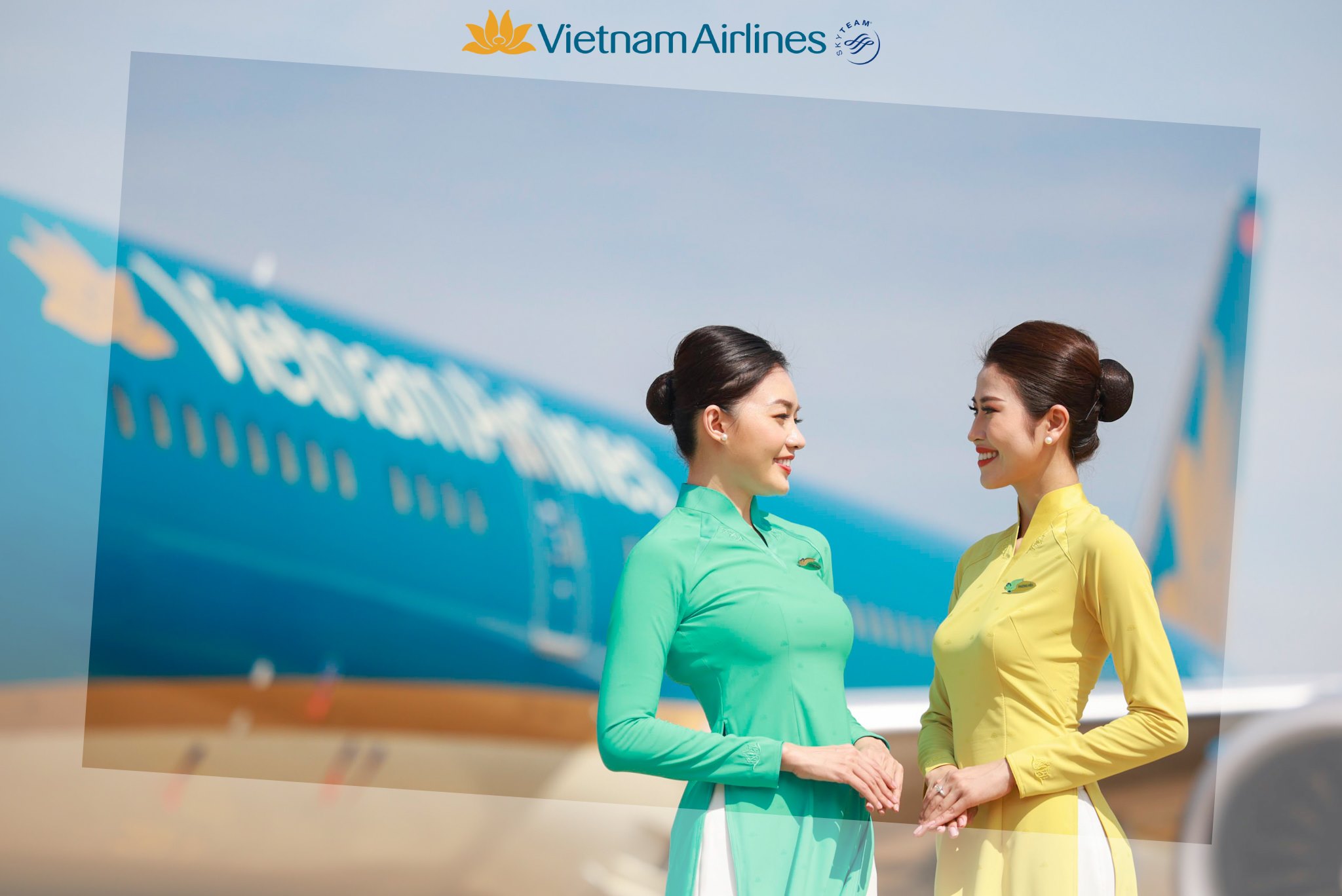 Vietnam - ?? ベトナム航空の女性客室乗務員の制服は、ベトナムの 