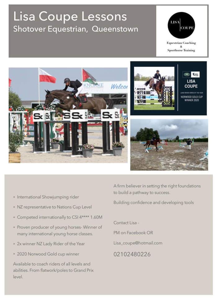 SHOWJUMPERS Lisa Coupe IS HERE at... - Shotover Equestrian | Facebook