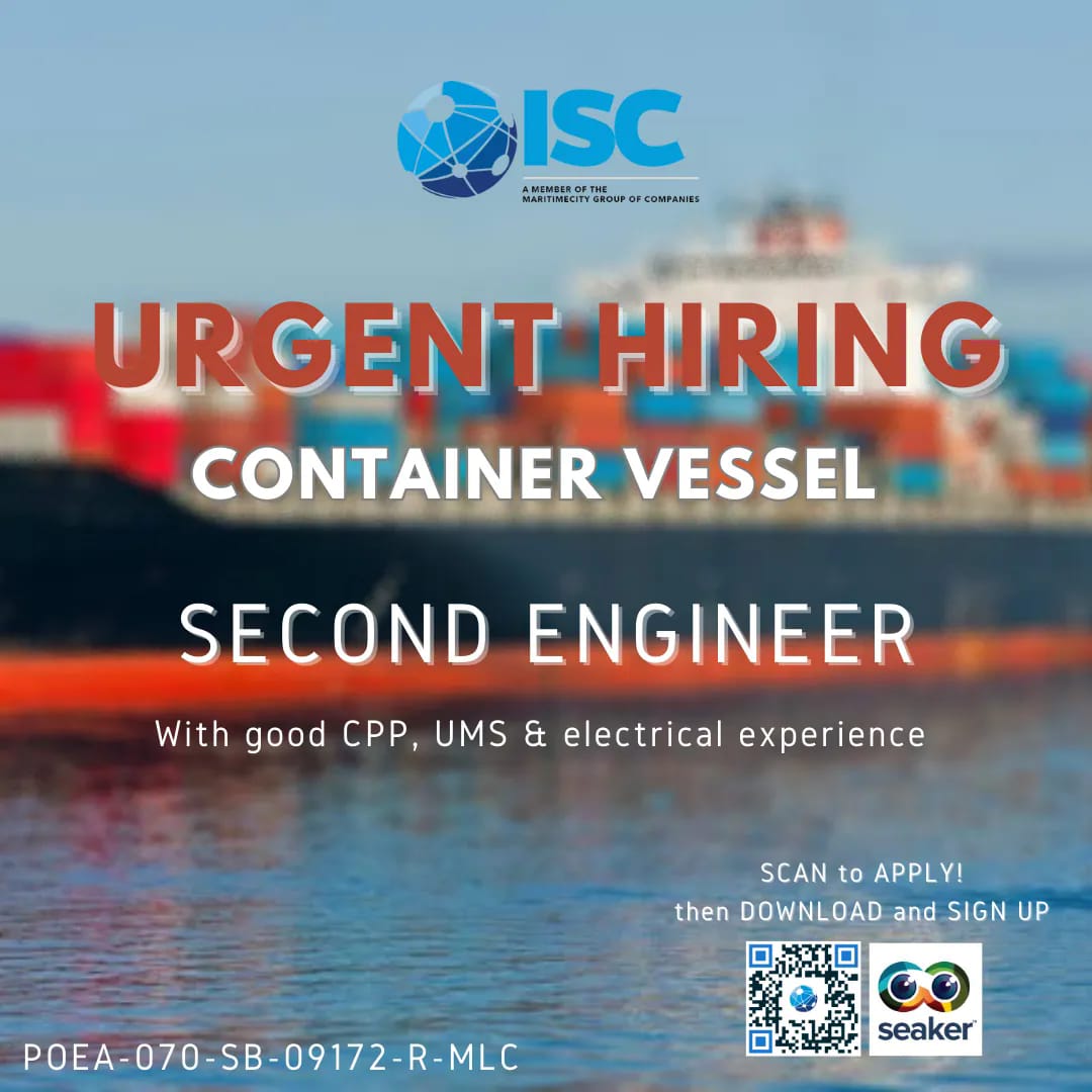 ISC - URGENT HIRING CHIEF OFFICER! 𝗔𝗽𝗽𝗹𝘆 𝗯𝘆 𝗦𝗰𝗮𝗻𝗻𝗶𝗻𝗴 𝘁𝗵𝗲 𝗤𝗥 𝗖𝗼𝗱𝗲. Or ...