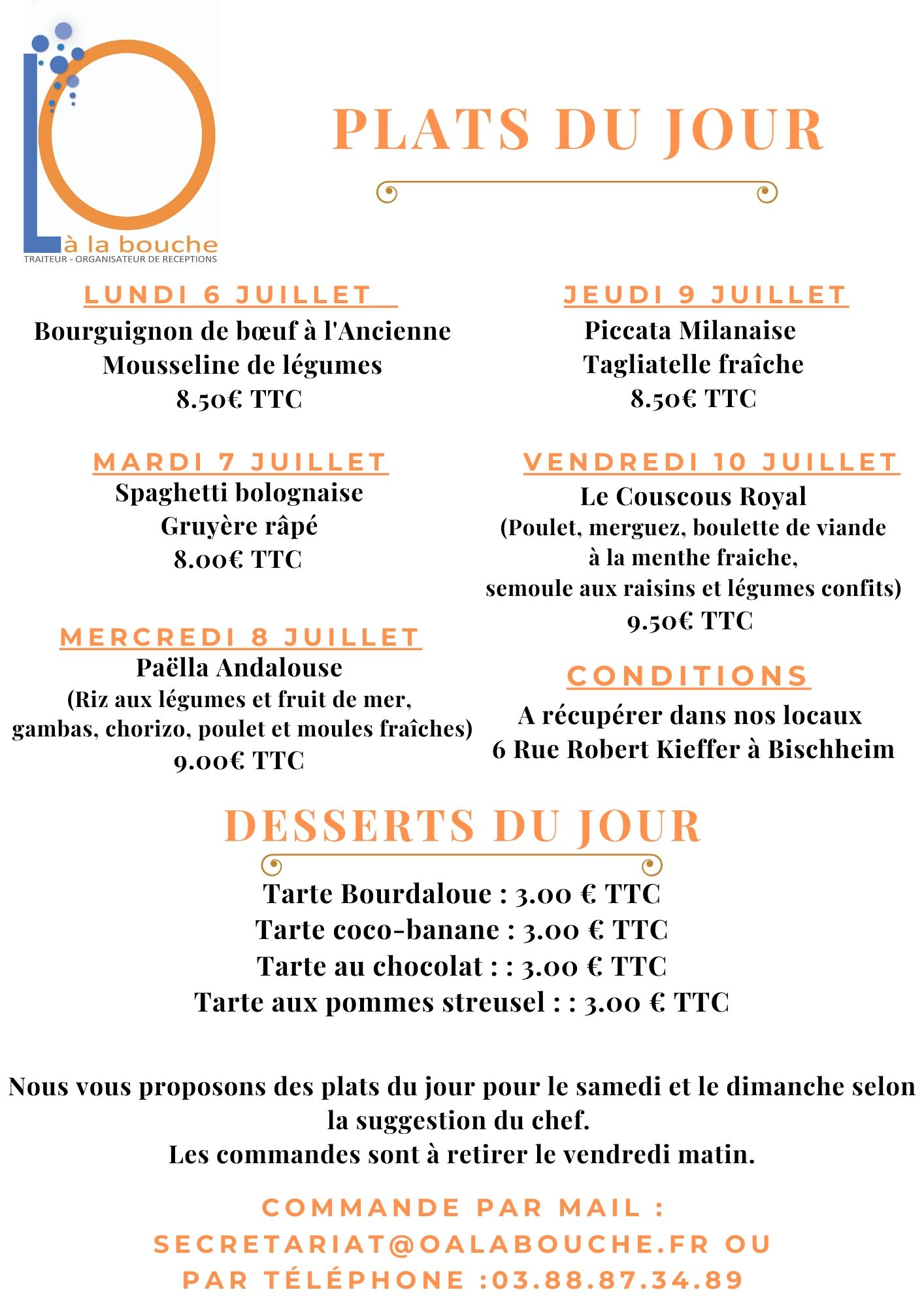 L o à La Bouche Bischheim Plat Du Jour