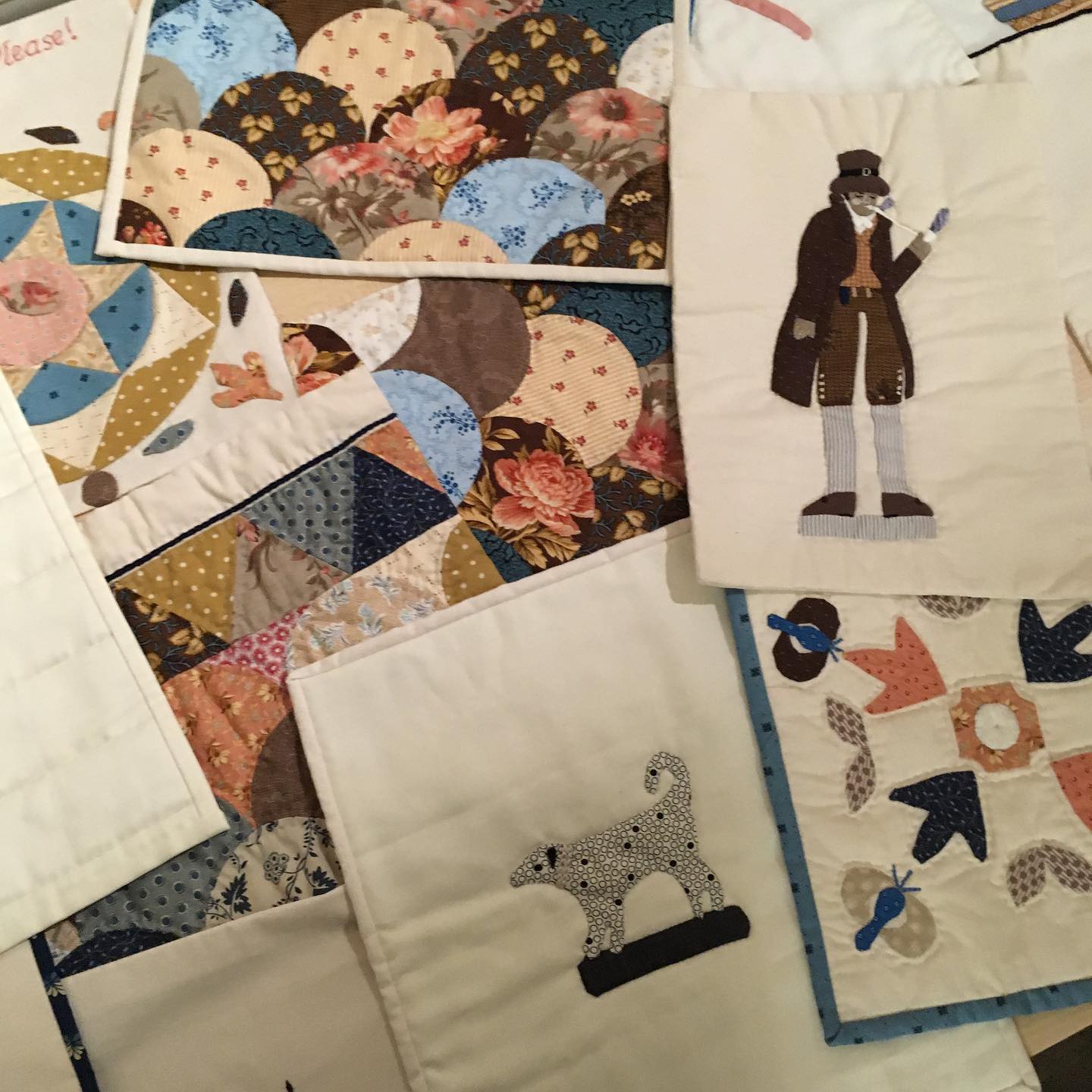 Janet Clare - Here are some of the many patchwork samples...