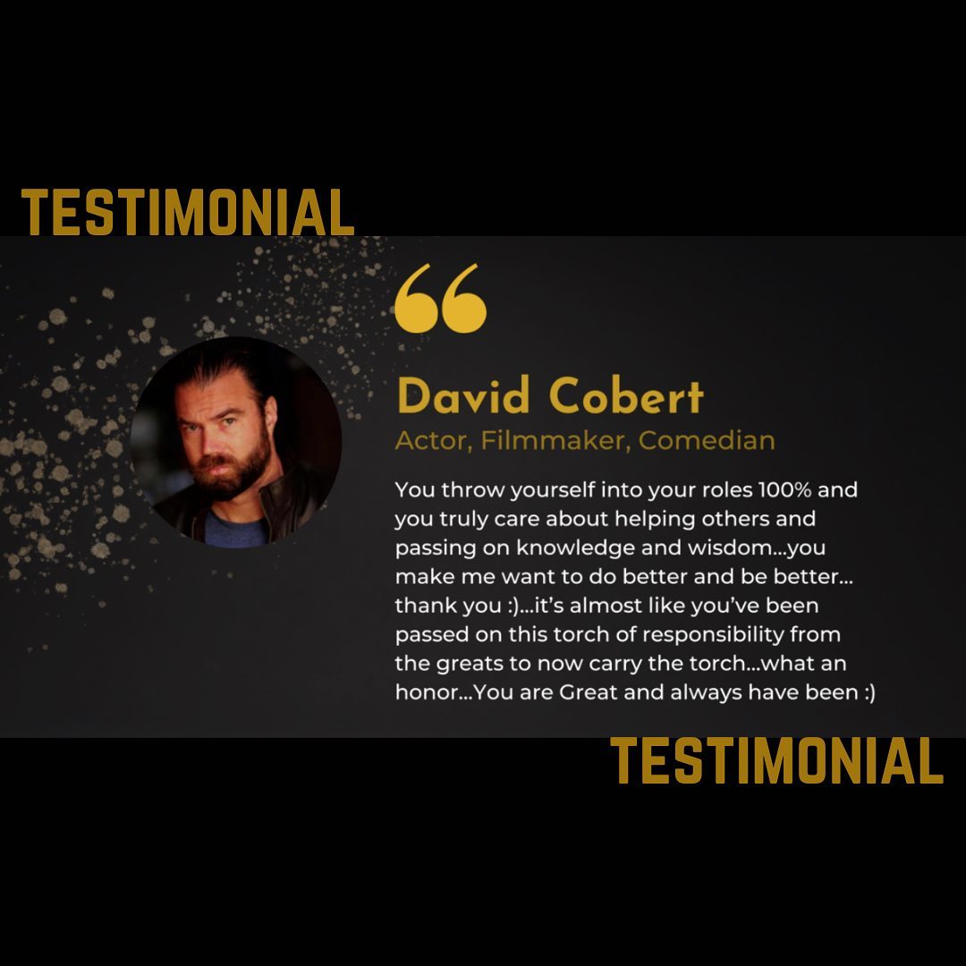 The Working Actors Academy by Taja V. Simpson - Thank you David! I do ...