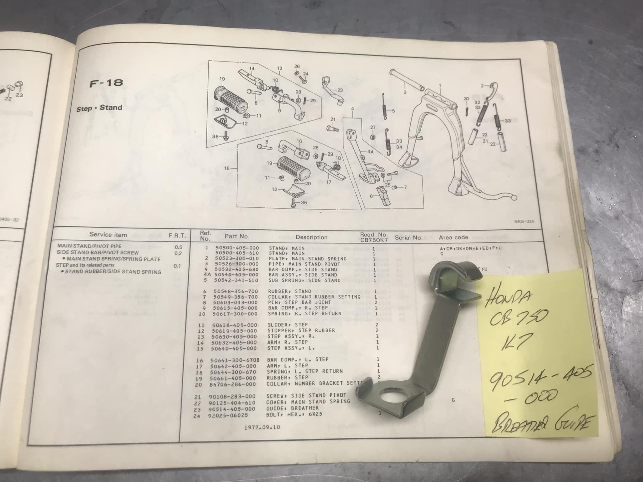 Where to mount top brake hose support on '79 GS750