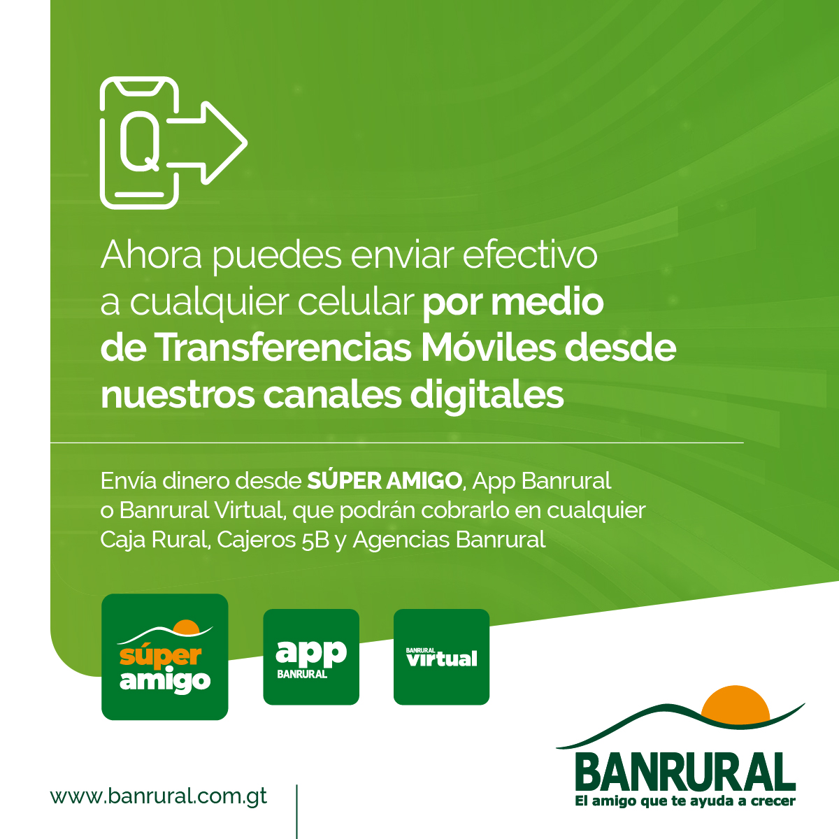 📲 ¡Envía tus TransferenciasMóviles... Banrural Guatemala Facebook