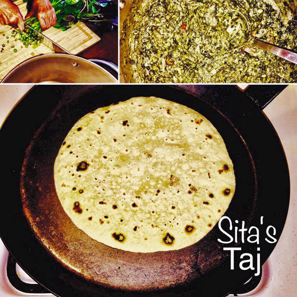 Sita's Taj - Roti with Saag ('greens'). | Facebook