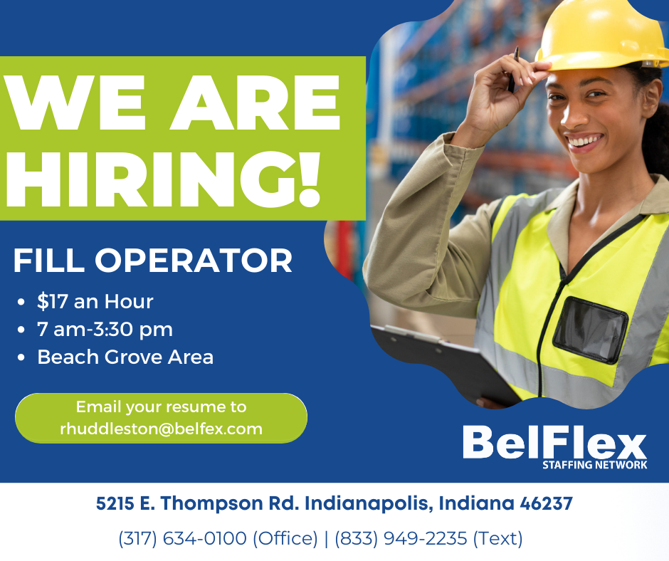 BelFlex Staffing - Indianapolis East, IN - We are currently hiring a ...