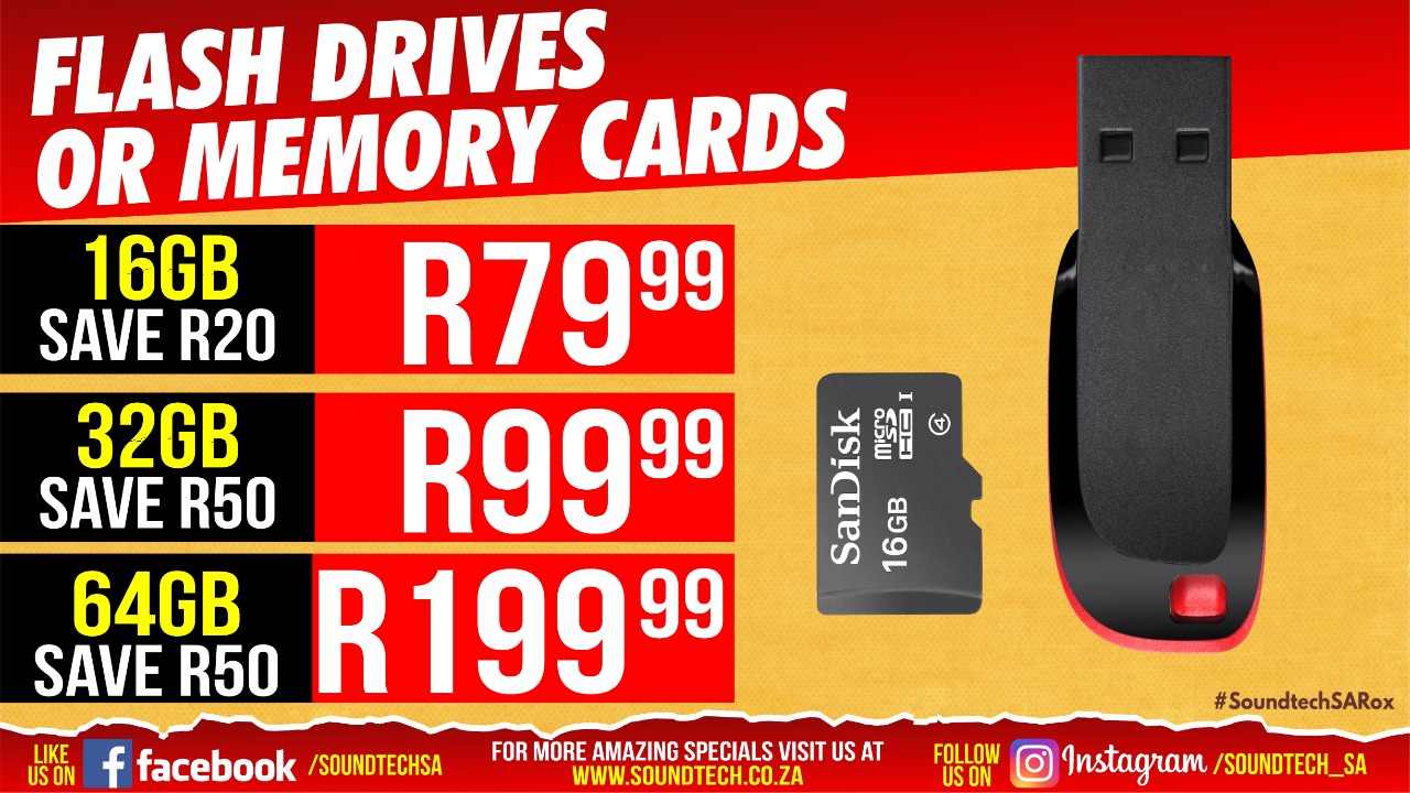 Soundtech - Flash drives and memory cards PRICE SLASH!! 💻... | Facebook