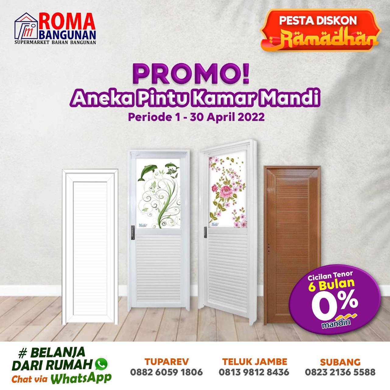 Roma Bangunan - Mau punya kamar mandi dengan pintu...