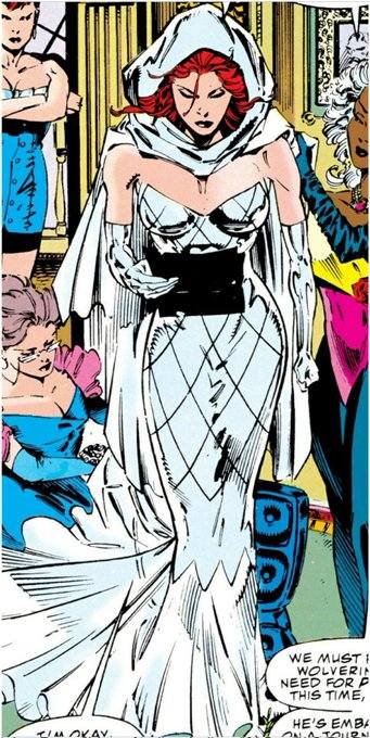 jean grey wedding dress X-Men #28 (1991) / X-Men #30 (1991). VS Sabretooth / Jean's custom smock
