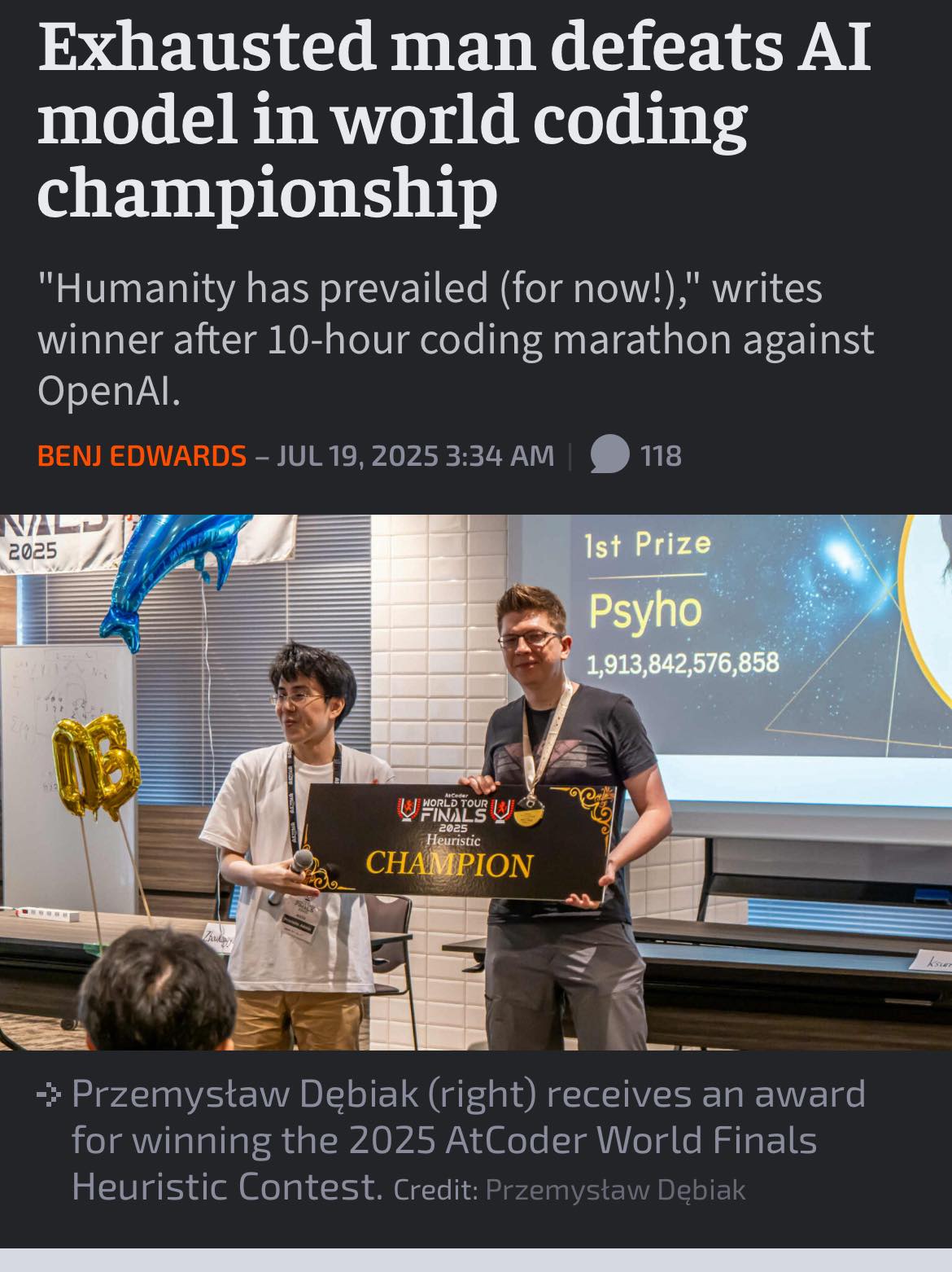 Erwin C Salarda - 🧠💻 HUMAN VS AI: Human Coder BEATS... | Facebook