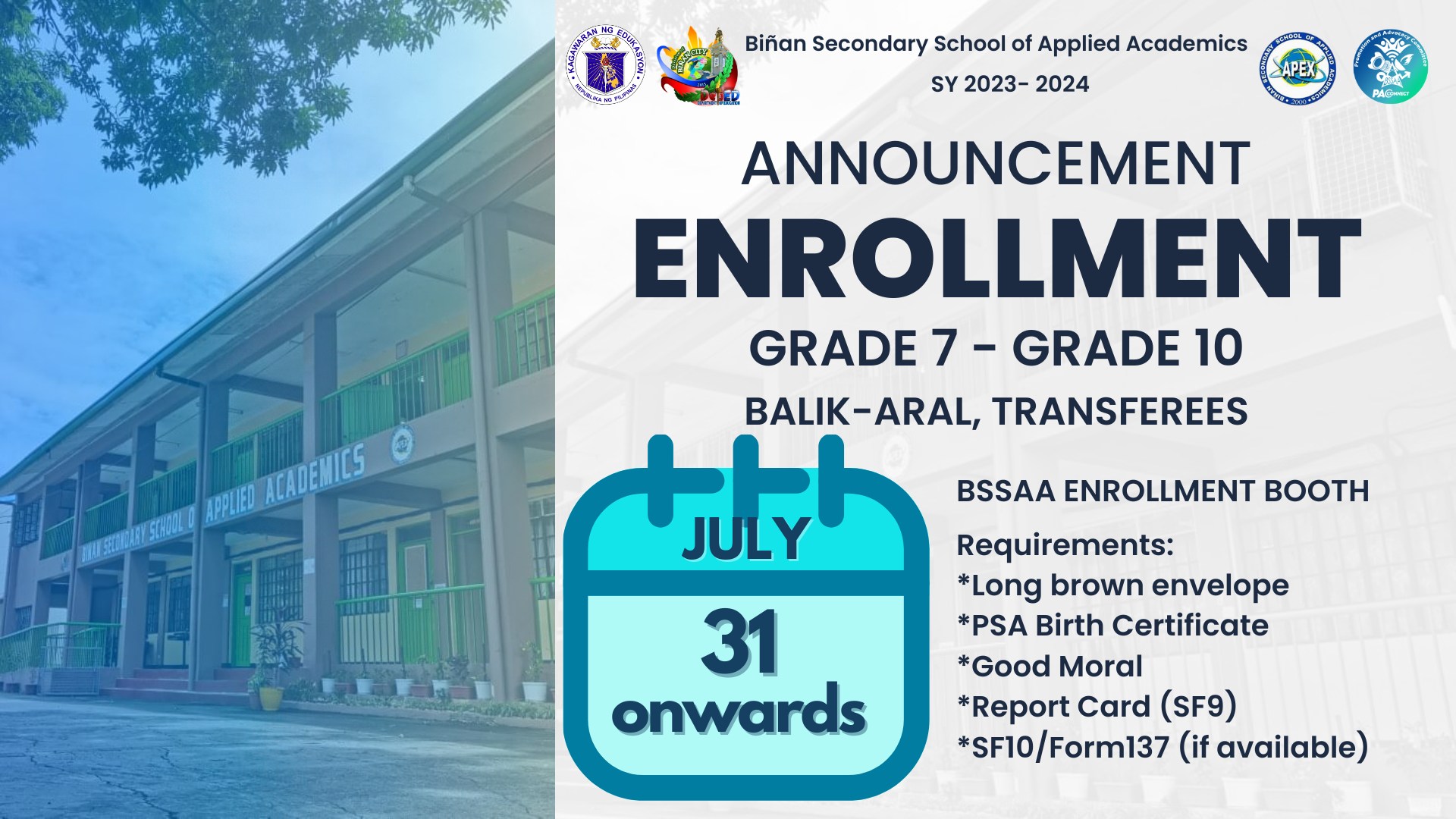 📢📢📢 Anunsyo! Mapagpalang araw po sa... - BSSAA PACconnect | Facebook