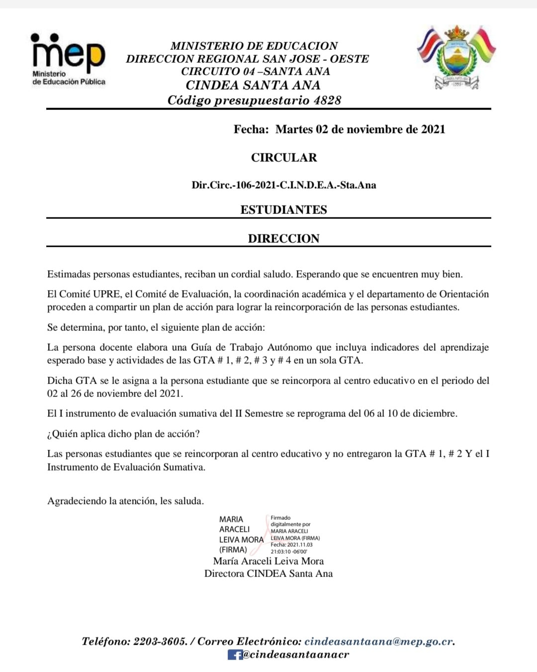 Cindea - Estimados Estudiantes Se les comparte este nuevo plan de ...