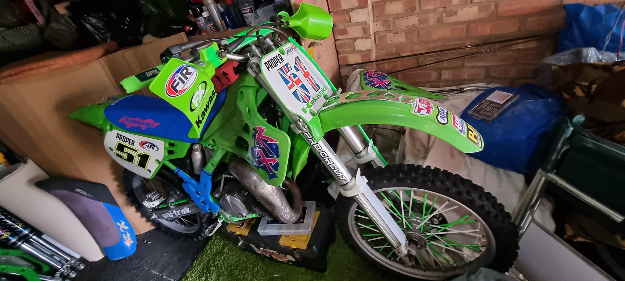Kawasaki KX125 KX250 1992 UFO Plastic Kit | JK Racing Vintage Motorcross Kawasaki KX125 KX250 1992 UFO Plastic Kit | JK Racing Vintage Motorcross