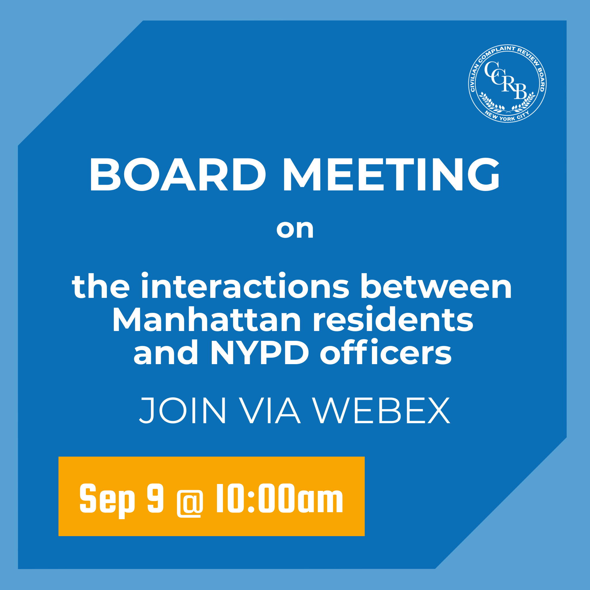 NYC Civilian Complaint Review Board - Register for the CCRB's monthly ...