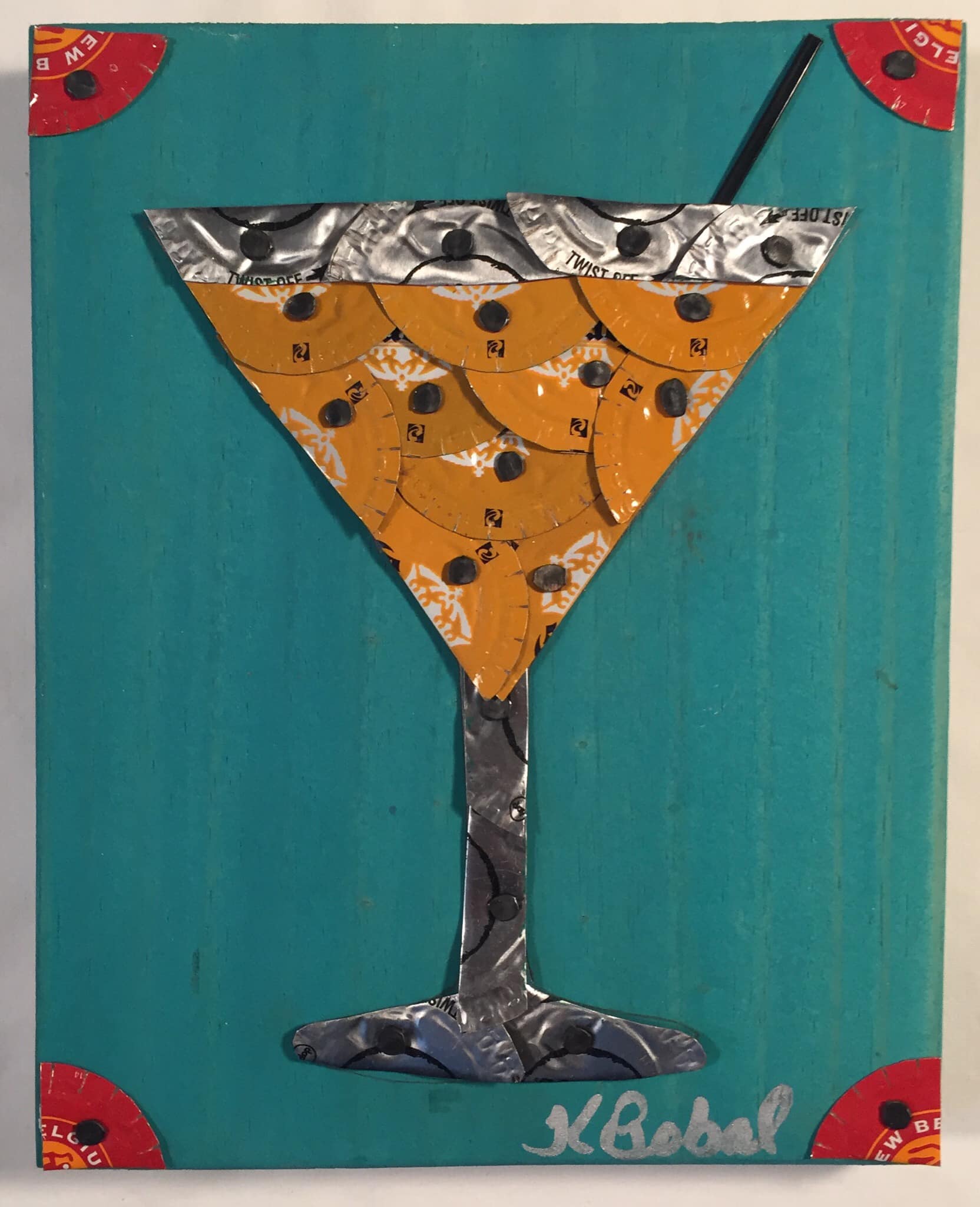 Bottle Cap Art by Kristie