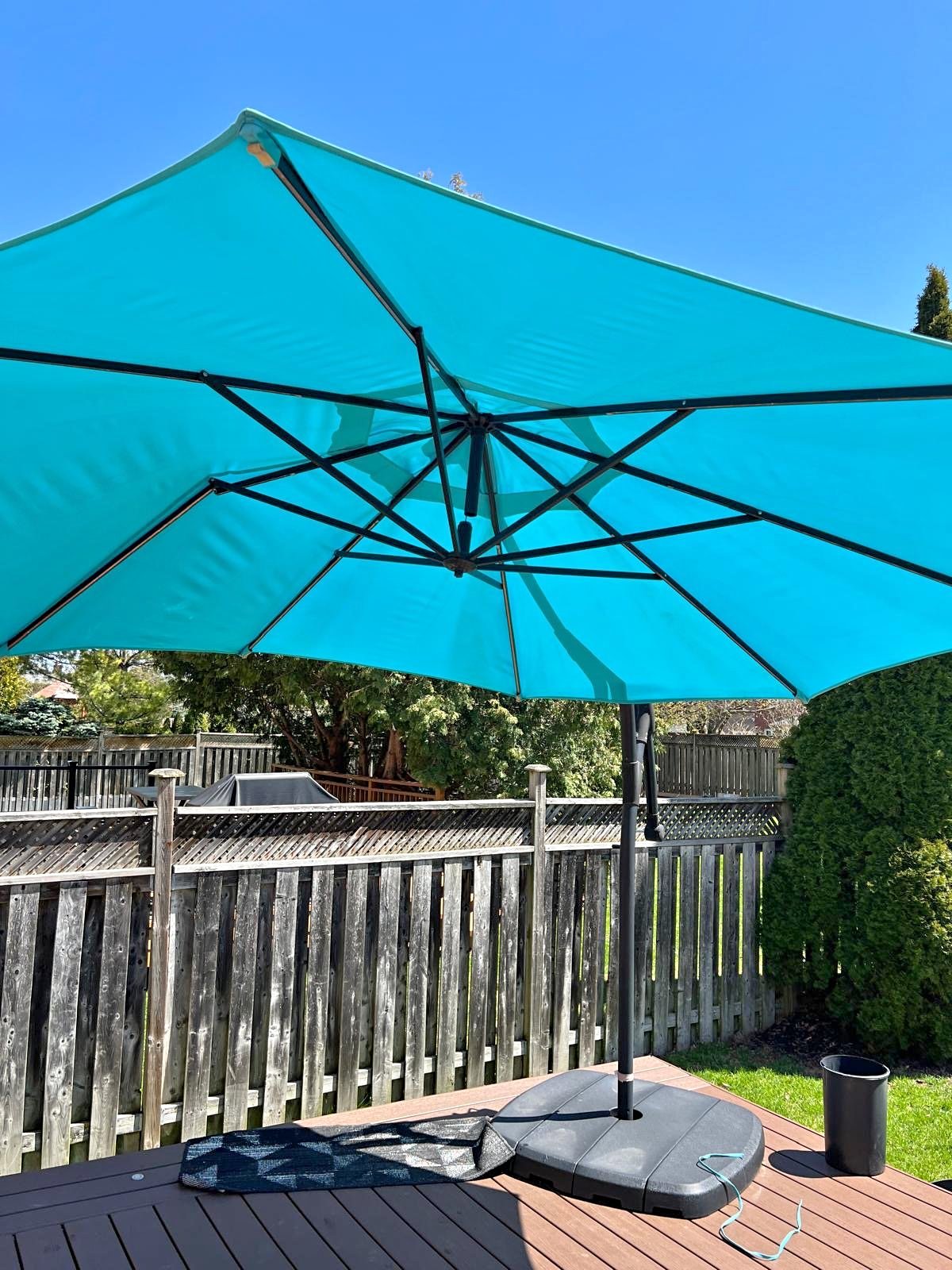 cantilever patio umbrellas toronto ZLACUIU 10x13FT Outdoor Umbrellas, Double Top Large Rectangle Umbrella, Heavy Duty 360 Rotation Offset Outdoor Sun Shade Umbrella for Garden Deck Pool Backyard Patio, Beige Patio, Lawn & and features an air vent and durable steel ribbing 129'' X 129'' Square Outdoor