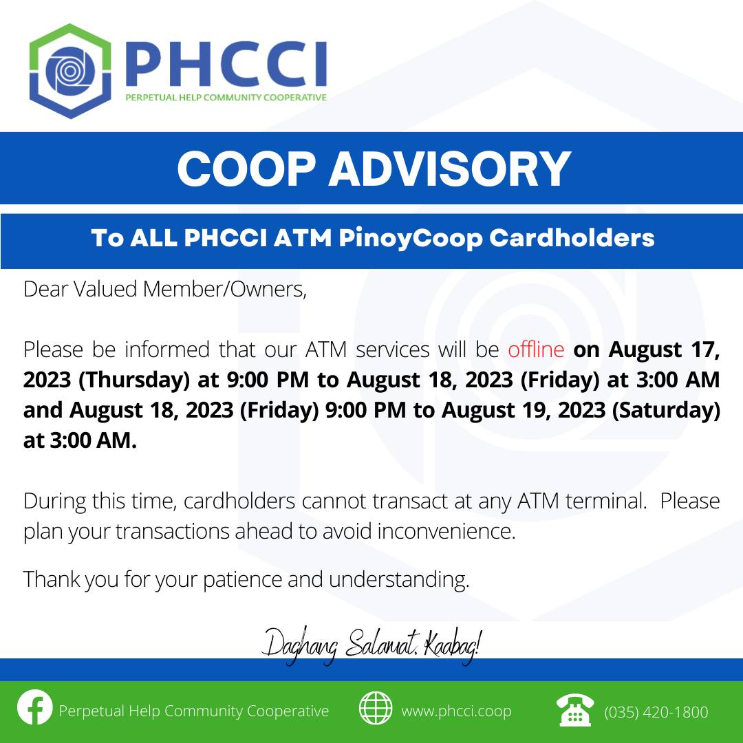 COOP... - Perpetual Help Community Cooperative (PHCCI) | Facebook