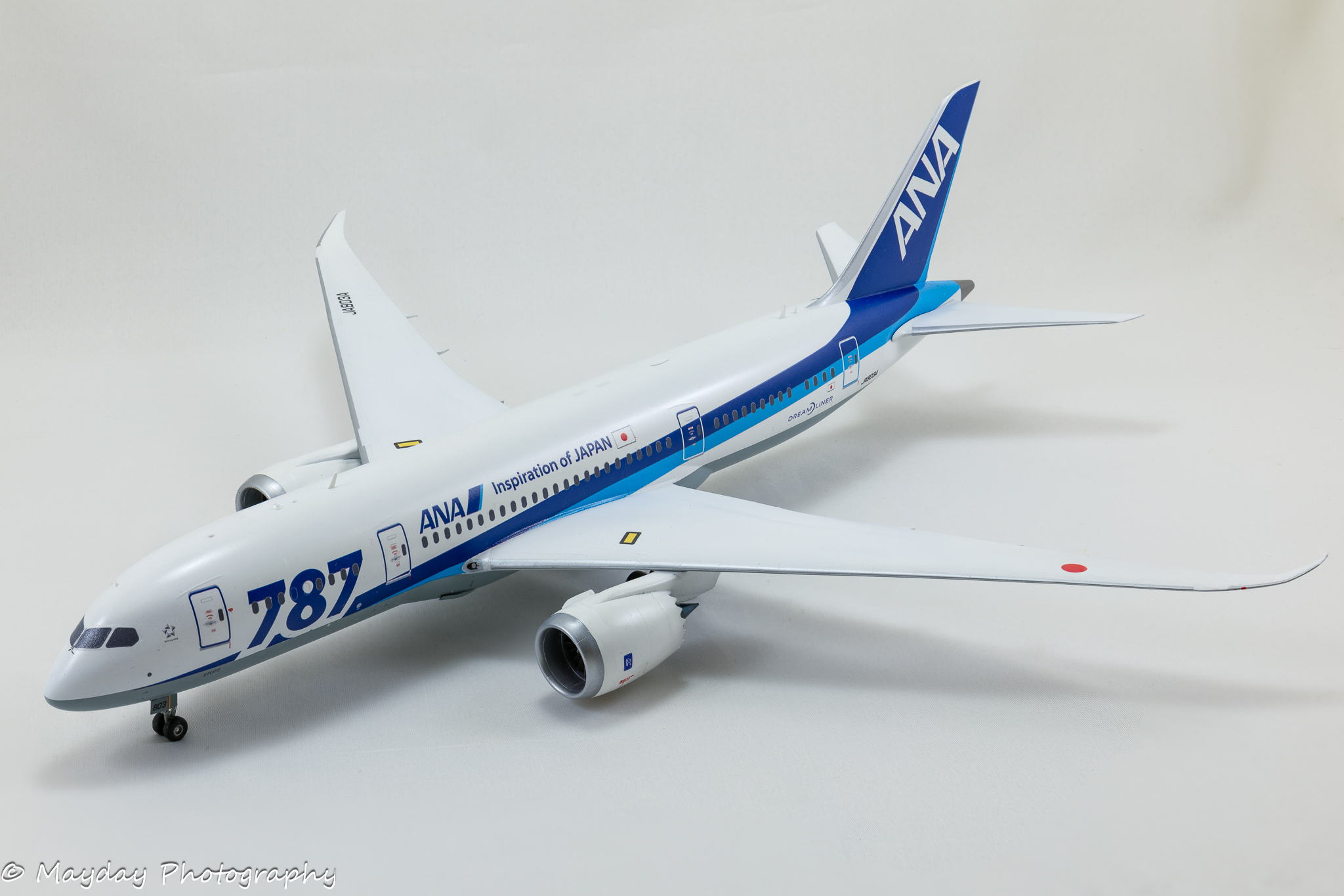 Completed 1/200 Hasegawa Ana Boeing 787-8 model