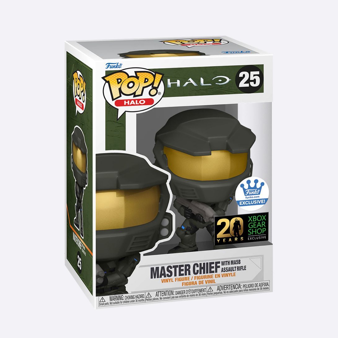 Halo 4 Master Chief Funko Pop and signed Halo 3 helmet