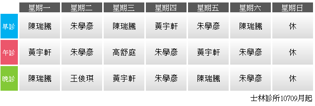 士林大學眼科診所 士林大學眼科門診表更新囉 Facebook