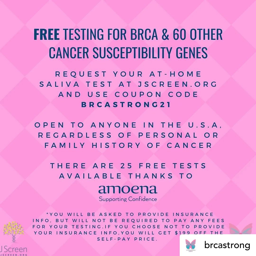 The Boobie - FREE GENETIC TESTING courtesy of JScreen] 🙌🙌 don’t miss ...