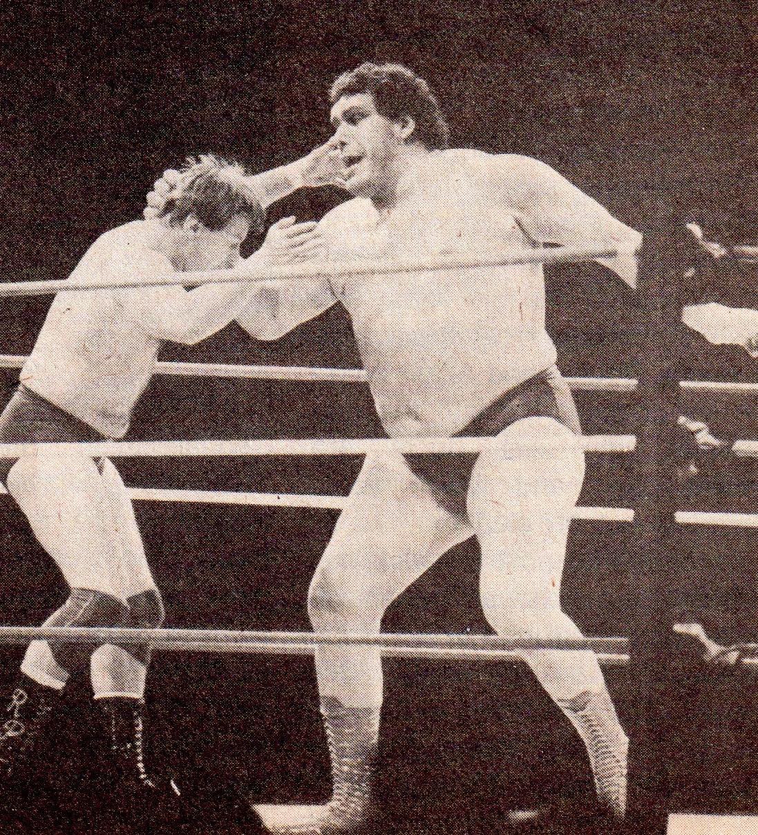 アンドレザジャイアント＆ロディパイパー Andre the giant and Rowdy Roddy Piper, WWF 1970s.