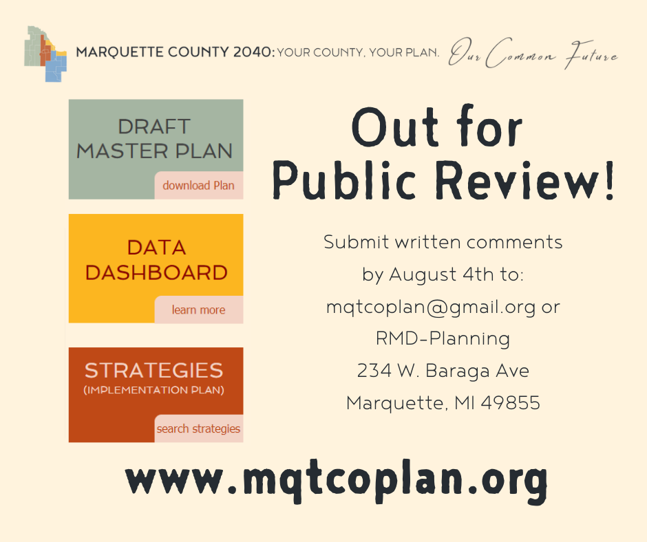 The Marquette County 2040 Master Plan draft is now available for public ...