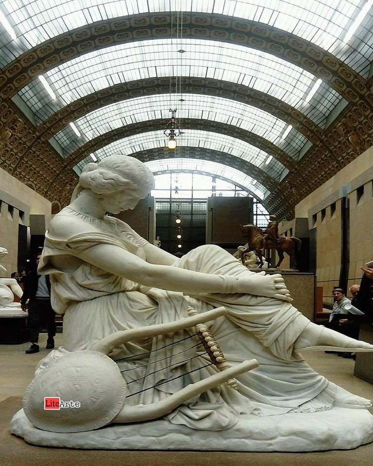 Sappho sculpture by James Pradier at Musée d'Orsay