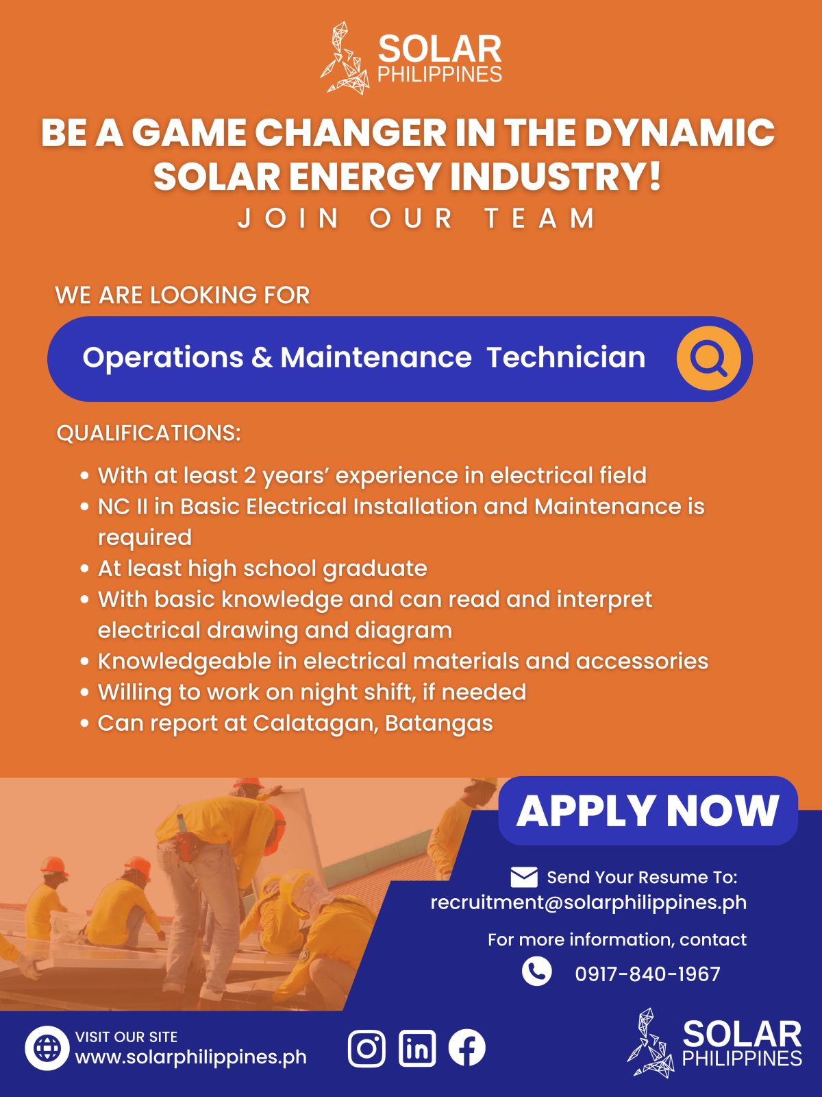 We're hiring for an... - Recruitment at Solar Philippines | Facebook