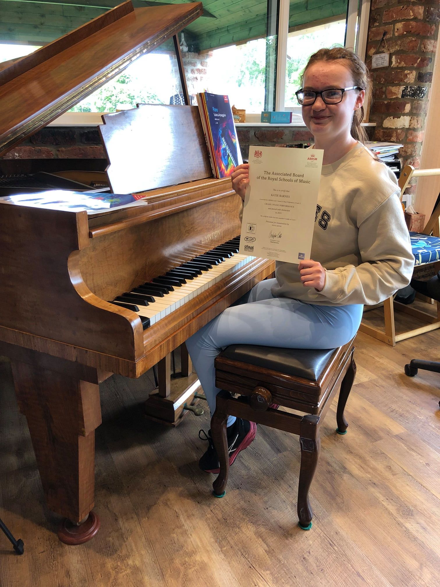 Piano Lessons - Congratulations to Katie, who has achieved...