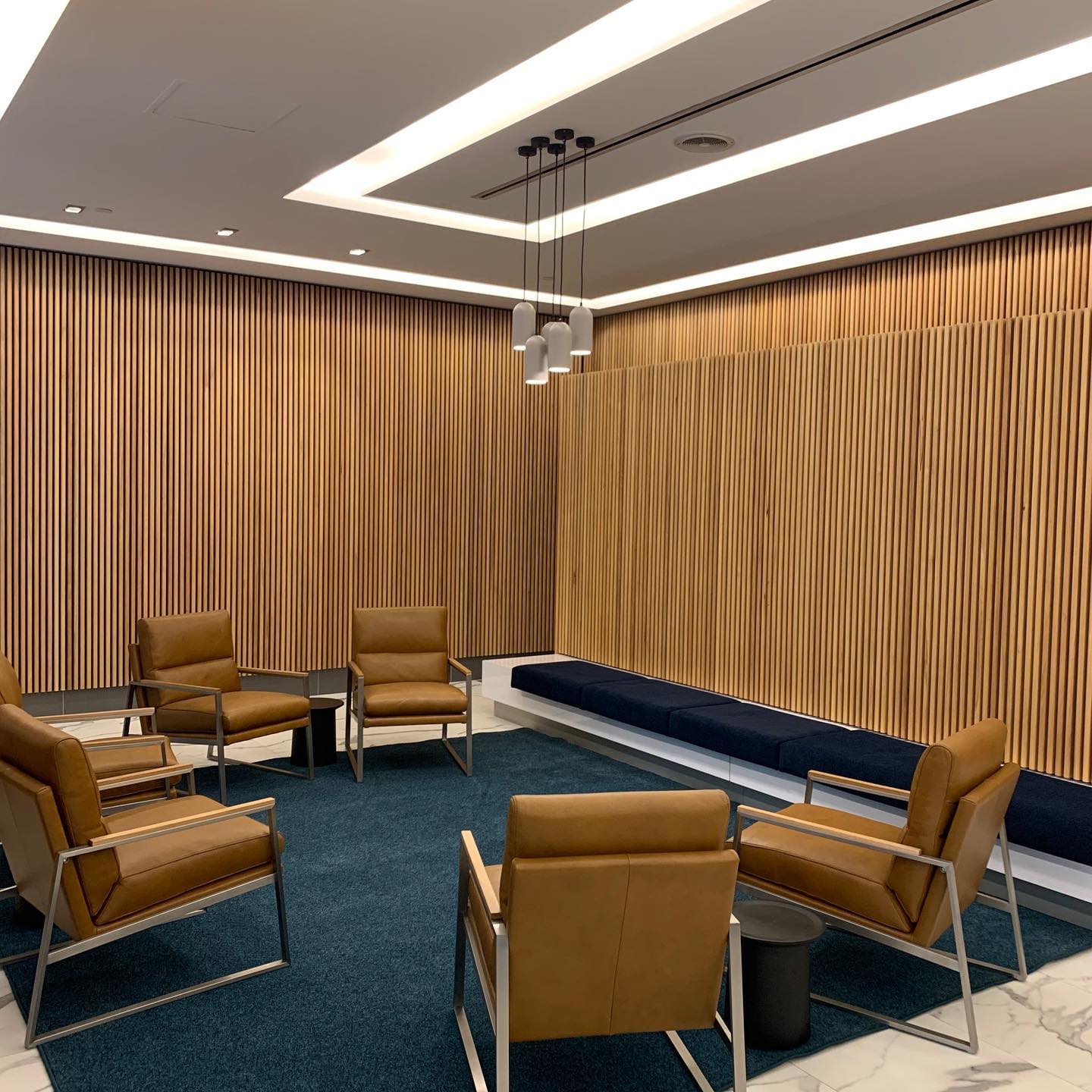 Topp Projects - Tasmanian Oak batten feature panels for...