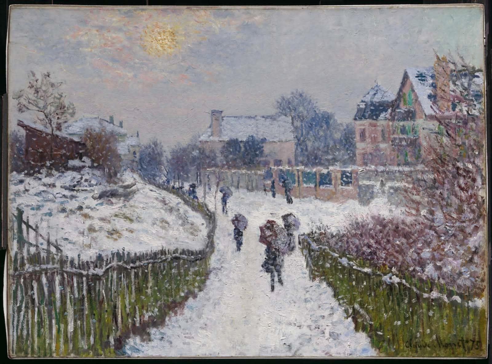 Today I painted during part of the day in the snow, that fell 