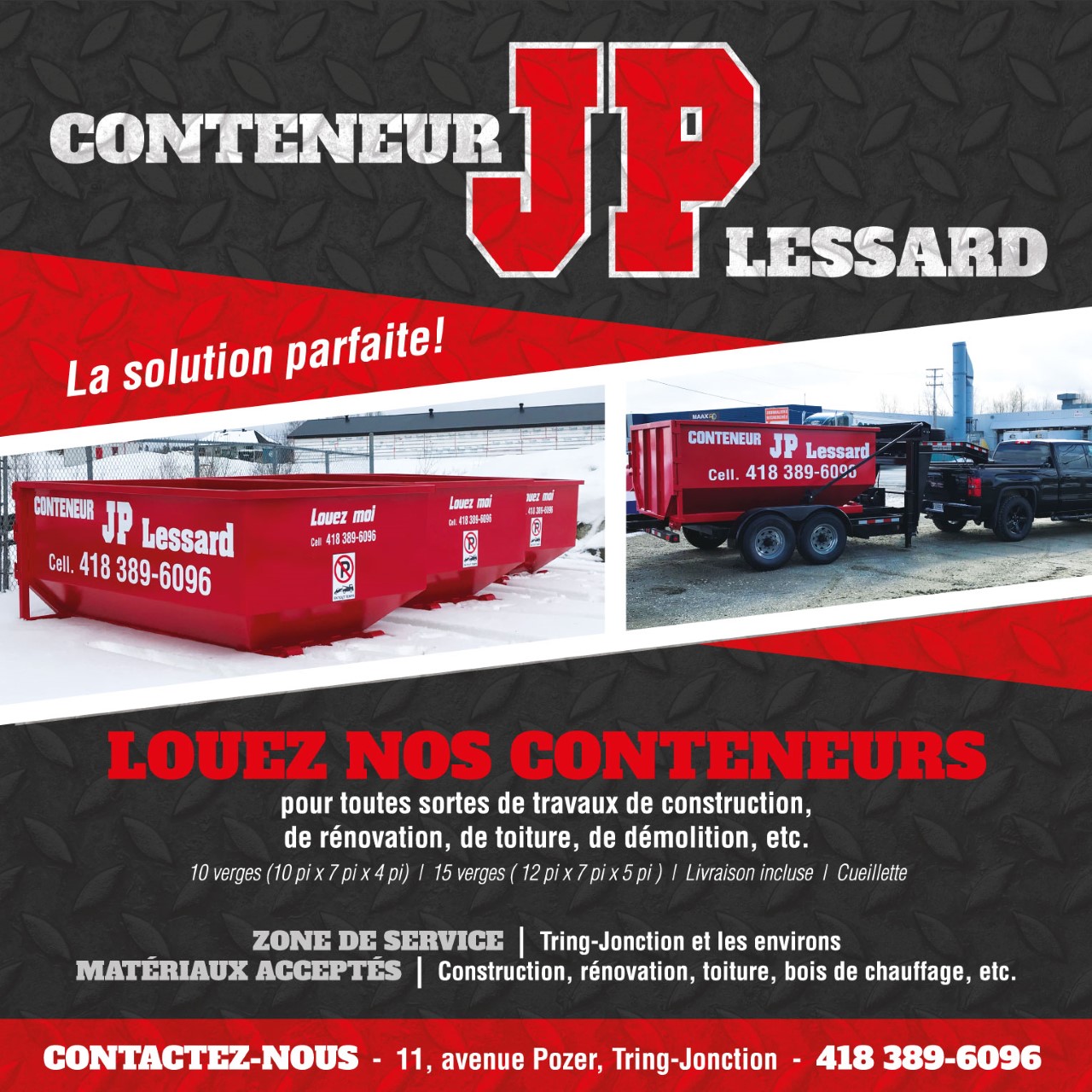Conteneur JP Lessard | Tring-Jonction QC
