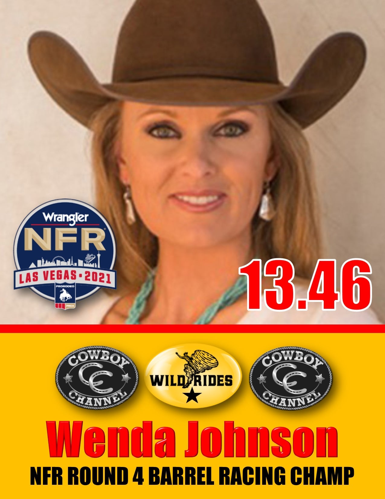 Wild - Oklahoma cowgirl, Wenda Johnson wins Round 4 in barrel racing ...