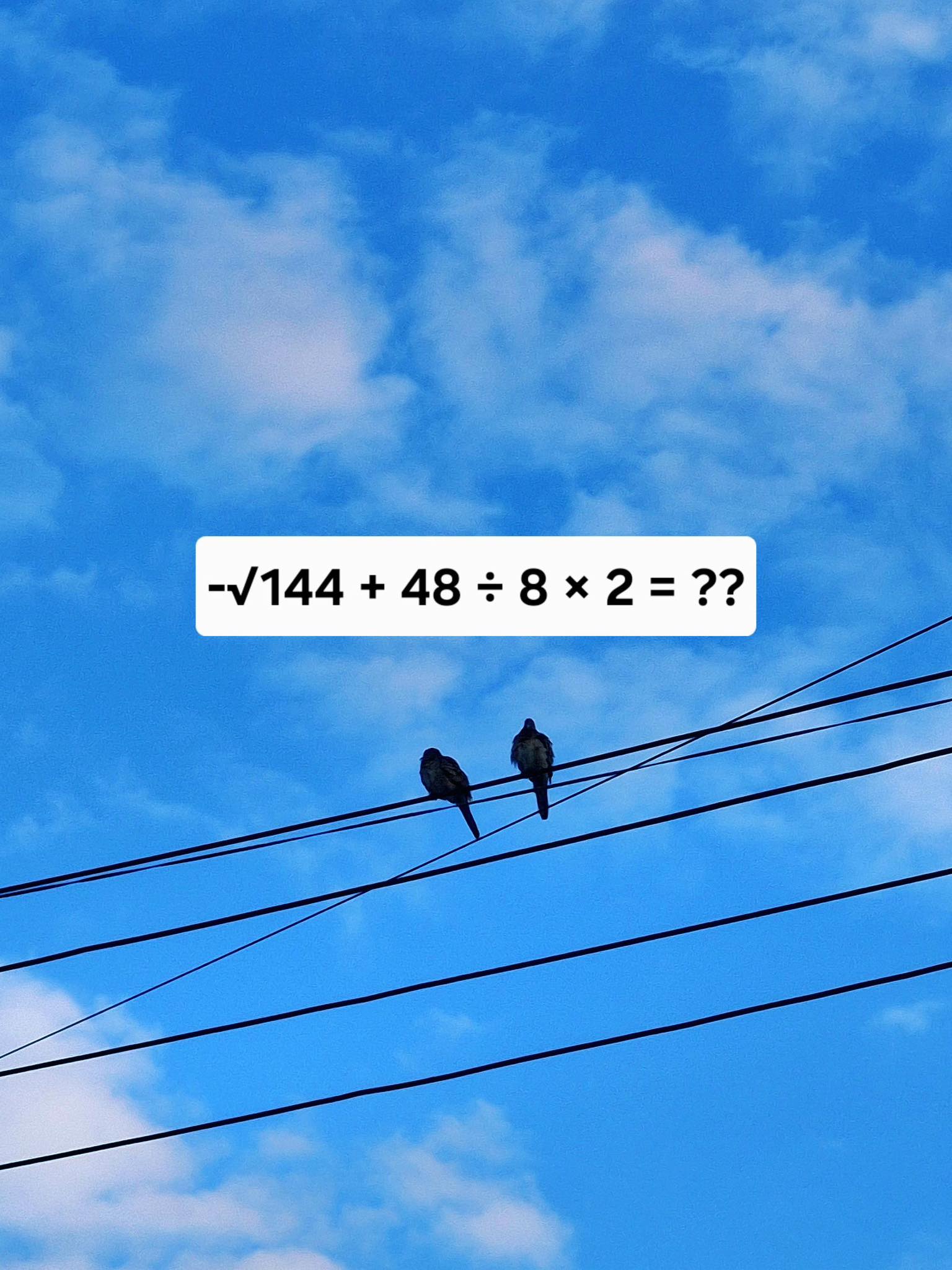 Weerayuth - - √144 + 48 ÷ 8 × 2 = ?? คณิตศาสตร์,maths | Facebook