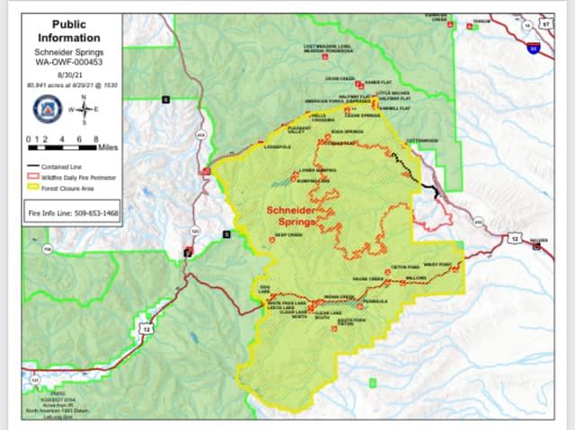Schneider Springs Fire Daily Update August 30, 2021 Start Date