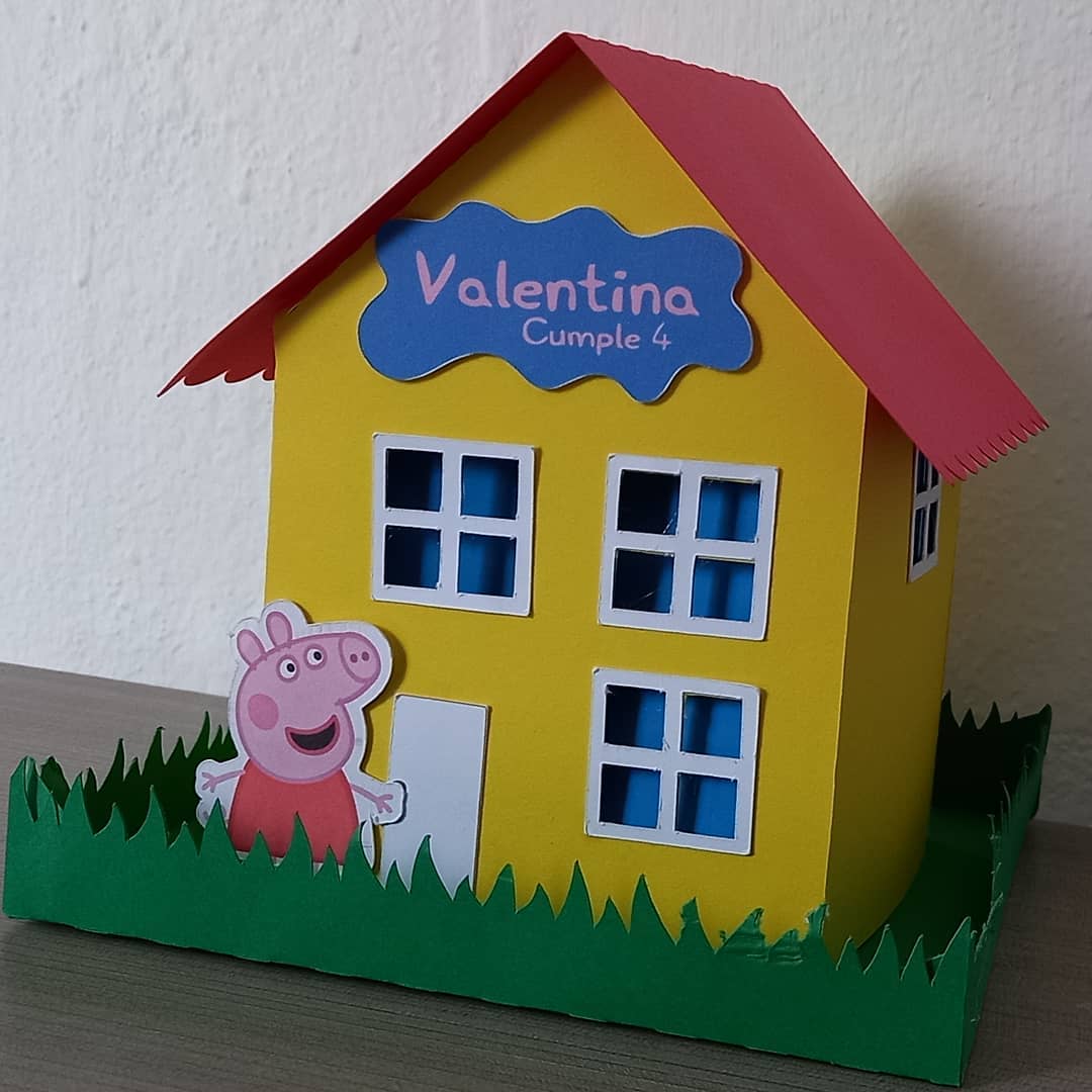 Caja dulcero casa de peppa pig - Mariposa de Papel