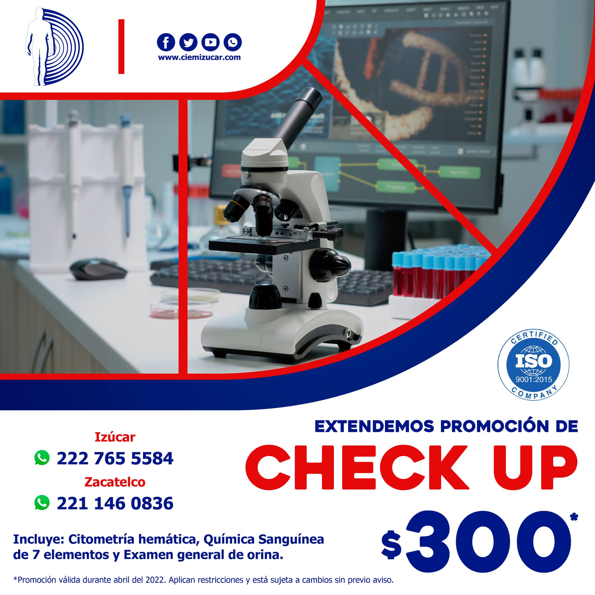 CIEM Izúcar - ¡La promoción de check up por $300 sigue...