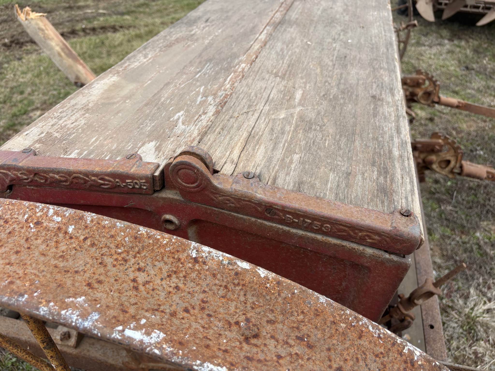 Oliver Superior Grain Drill Old Wood Implement Tractor Horse Drawn ...