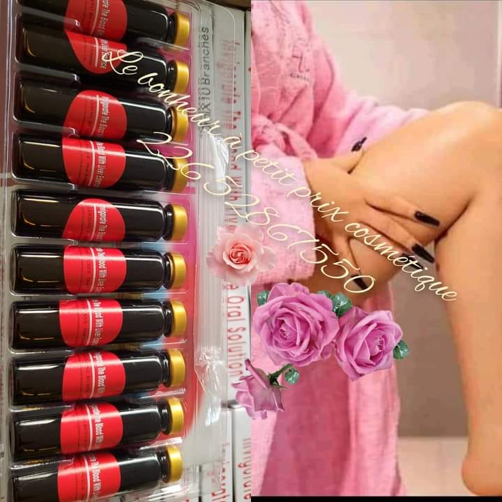 10 Ampoules Buvables Métisse - Teint Jaune Banane - Blanchissante Extra Forte - Neuf