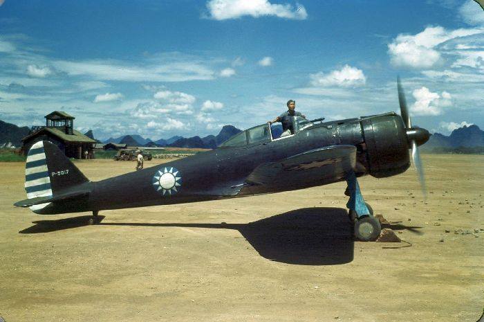 Captured Japanese Ki 43 III under evaluation.